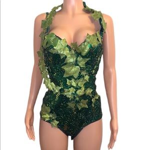 Trashy lingerie poison ivy bodysuit costume new M/L